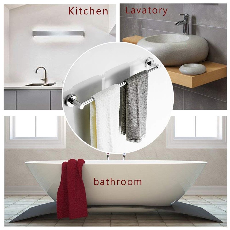 BESy Adjustable 15 to 26 Inch Single Bath Towel Bar