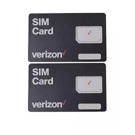 Verizon 2X New Verizon Wireless 4G LTE Verizon SIM Cards - 3 in 1 Triple Cut Nano Micro