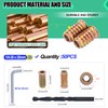 Twidec/50PCS 1/4"-20 Threaded Inserts for Wood Furniture Screw-in Nut Wood