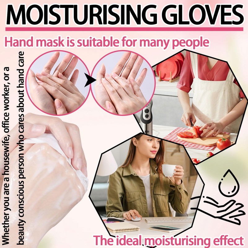 6PCS Hydrating Hand Mask Gifts Set,Intensive Cute Hand Masks for