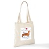 CafePress Dachshund Tote Bag Natural Canvas Tote Bag, Reusable Shopping