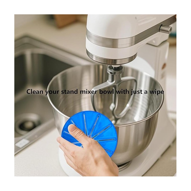 Crovakeu 1pcs-Blue Round Stand Mixer Wiper - Practical Cleaning Tool