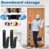HONUTIGE Snowboard Wall Mount Clips, Horizontal Snowboard Hanger Rack Snowboard
