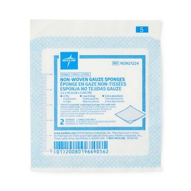 Gauze Sterile Nonwoven 4-Ply Sponges, 2" x 2", in 2-Packs
