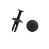 Motoforti 50pcs Black Plastic 6.5mm Car Clips Panel Rivets Fender