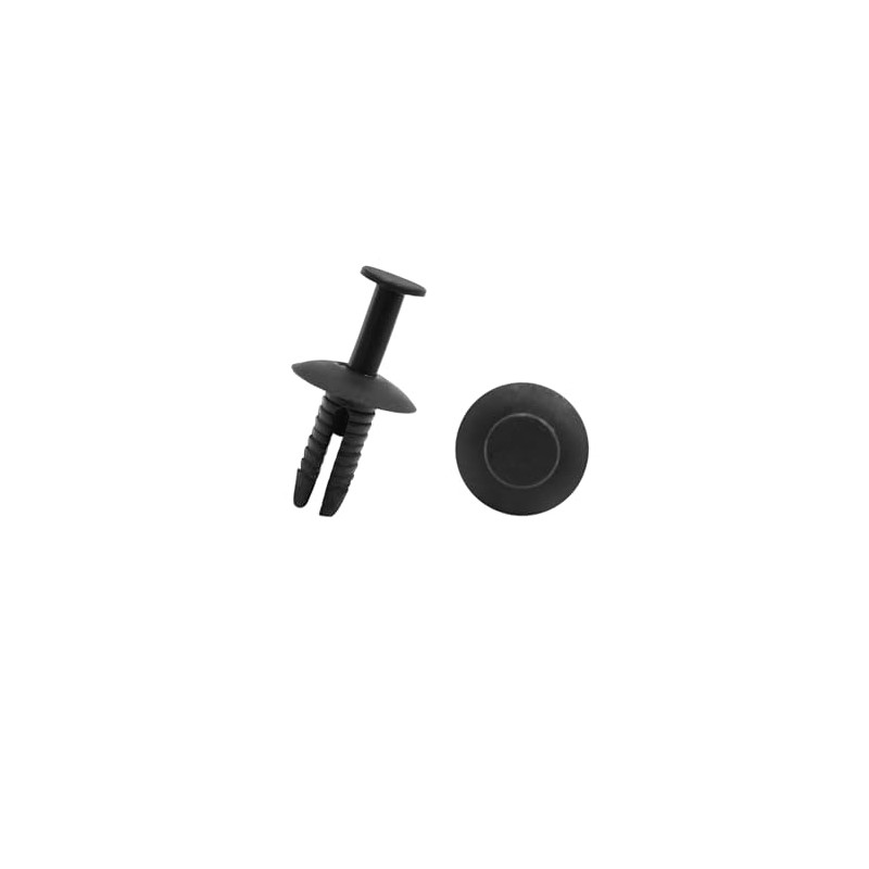 Motoforti 50pcs Black Plastic 6.5mm Car Clips Panel Rivets Fender