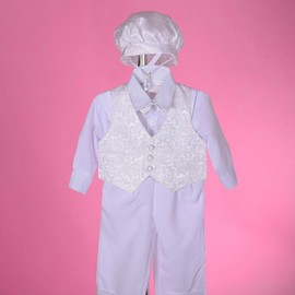 Dressy Daisy Baby Boys' 5 Pcs Baptism Christening Outfit Suit Infant Size 3-24m