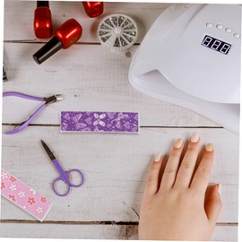 Mikinona 12PCs Mixed Color Nail Art Tool Printing Nail Sanding Files Mini Four-Sided Nail Buffer for Manicure Set