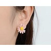 Miniblings Daisy Stud Earrings Flower Blossom Spring White – Original