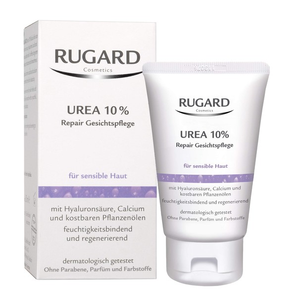 RUGARD Urea 10% Repair Face Care: Intensive Nourishing Face Cream with Urea for Sensitive Skin, 50 ml