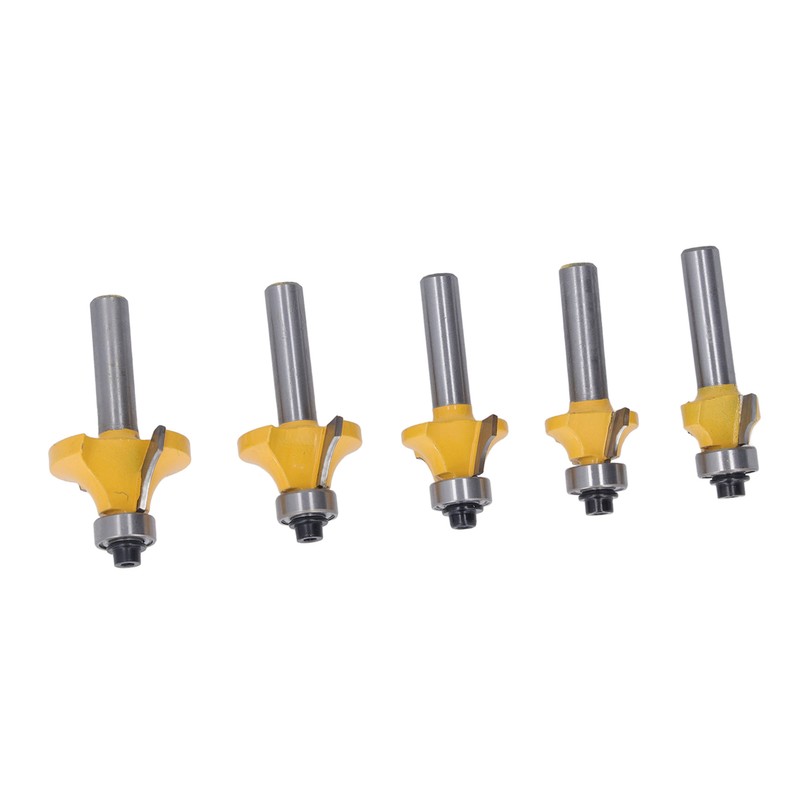 5 Pcs Round Over Router Bit 8mm Shank Carbide Corner