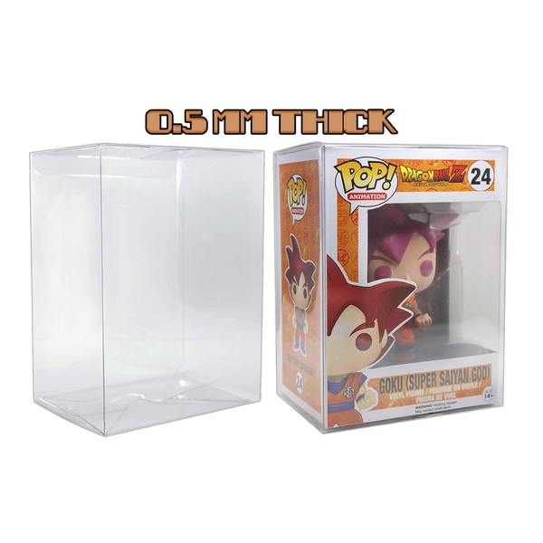 Malko Pop Protector 0.5 mm Thick Plastic Case for Vinyl Figures (20 Count)