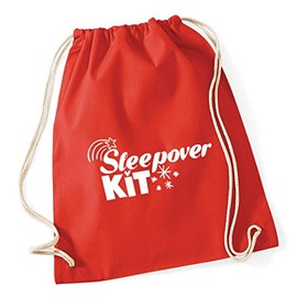 Hippowarehouse Sleepover kit Drawstring Cotton School Gym Kid Bag Sack 37cm x 46cm, 12 litres