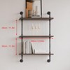 THRONKENGER Industrial Pipe Shelf,Rustic Floating Shelves with Wood Plank,Farmhouse Kitchen