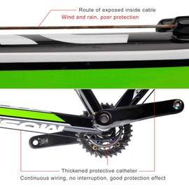 CTRICALVER Bicycle Brake Cable and Housing, Mountain Bike Brake Cable Set, Universal Bike Brake Cable for MTB/Road Bike (Blue)