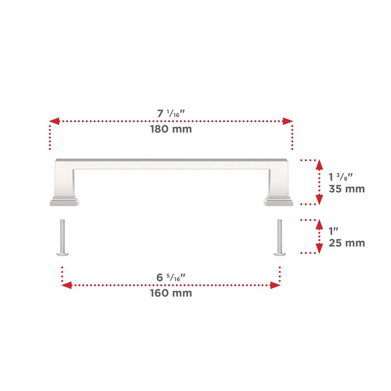 Richelieu Hardware BP795160195 Mirabel Collection 6 5/16-inch (160 mm) Center-to-Center