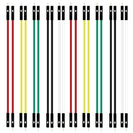 Breadboard Jumper Dupont Wire Cable Male to Female Jumper for Arduino Breadboard Dupont Wire Jump Leads (Red, Black, White, Yellow, Green, 20 Each)