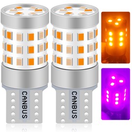 Fenikso 194 LED Bulbs Pink/Amber 168 2825 W5W T10 2016 42SMD for Car Interior Dome Map Courtesy Door License Plate Dash Instrument Clearance Lights 2Pcs