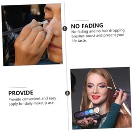 WOONEKY Essential Makeup Tool 10pcs Angled Eyebrow Brush Sturdy Easy to Clean for Daily Use