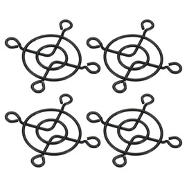 PATIKIL 40mm Fan Finger Grill, 4 Pack Metal Grill Protector Guard Fan Protective Cover for 40x40mm Exhaust Fans for Equipment Computer DIY, Black