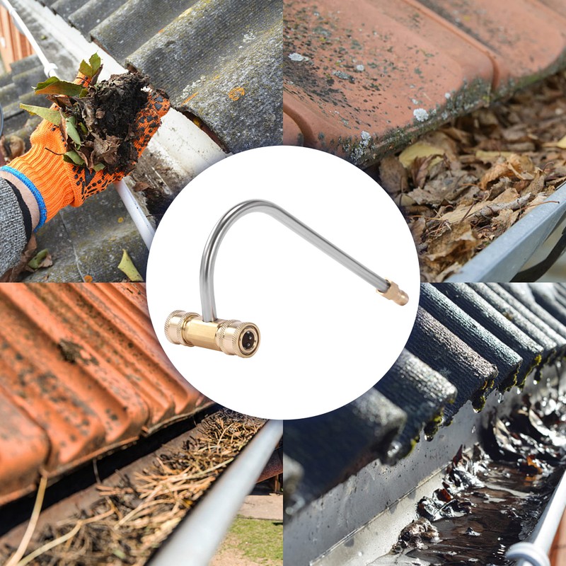 FIXFANS Pressure Washer Gutter Cleaner Attachment, 4000 PSI, Gutter Cleaning