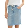 TOM TAILOR Women's Denim Skirt with Drawstring, 10142 Light Stone