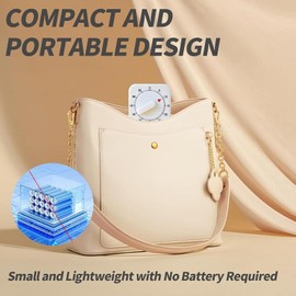 ElevaPulse Pack of 2 Mechanical Egg Timer, Kitchen Timer, Kitchen Timer with Loud Alarm, 60 Minute Kitchen Alarm Clock, White