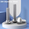 SYDARSYN Carriage Bolts Full Thread Round-Head Screws with Square Neck