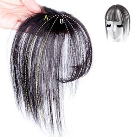 Invisible Human Hair Toppers For Women 3D Air Bangs Hair Topper Extension Invisible Seamless Thin Neat Air Bangs (D)