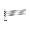 Swivel Out Towel Racks with Hooks 3-Bars Foldable Arms Bath