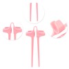 Tabanzhe 4PCS Plastic Finger Chopsticks,Reusable Snack Chopsticks Tweezer Tongs Food