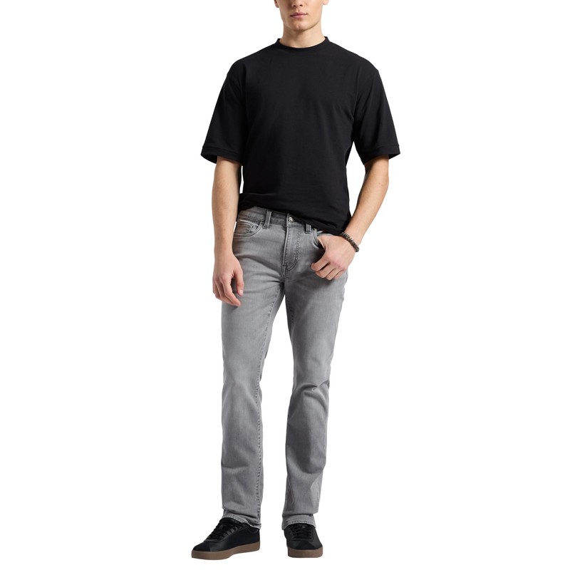 Buffalo David Bitton Men's Straight Six Jeans, Grey Sanded, 34