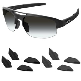 Mryok 2 Pair Nose Piece Nose Pads Replacement for Oakley Mercenary OO9424 Sunglass - Gray & Black