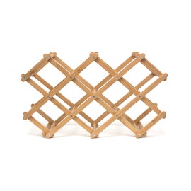 Lipper International Wine Rack, 20.25" W x 7.5" D x 14.5", brown