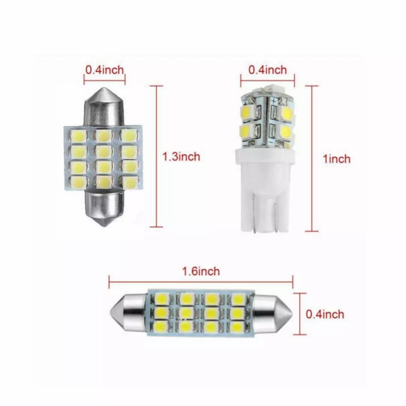 mingo-tech For Nissan 40pcs LED Interior Lights Bulbs Kit Car
