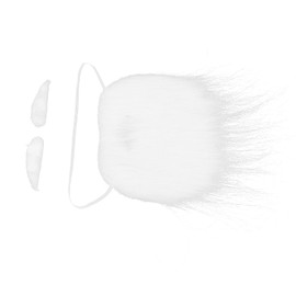 White Fake Beard, White Beard Santa Beard Set Funny Santa Beard for Christmas Party