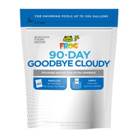 FROG 90-Day Goodbye Cloudy - Dry Formula Prevents Cloudy Water for Pools up to 30,0000 Gallons - Pool Maintenance & Treatment - 3 Pods