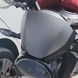 Lorababer Motorcycle Front Screen Visor Protector New Windshield Flyscreen Wind Deflector Windshield Trim Cover Compatible with Trident 660 2021 2022 2023 (Titanium)