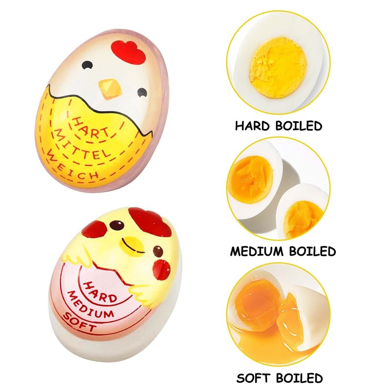 Pack of 2 Egg Timer for Cooking (Hard/Medium/Soft) for in