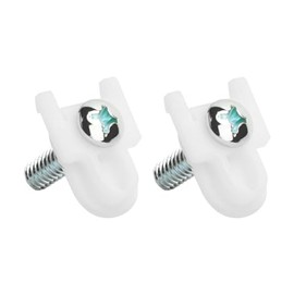 WR01X39781 Refrigerator Door Handle Fastener & for Fits GE Refrigerator Freezer Handle Replacement Parts Compatible Model AP7175647 WR01X25070（2 Pcs） (White)