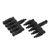1 Pair Solar Panel Connector T Branch Cable Splitter Coupler