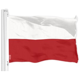 USA American & Poland Polish Flags 3x5 FT Combo Printed 150D Polyester By G128
