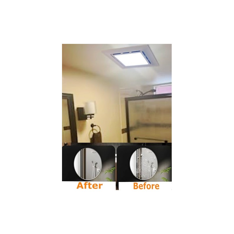 Bathroom Exhaust Fan with 6500K LED Light 126 CFM Ceiling