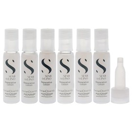 Alfaparf Milano Semi Di Lino Reconstruction Reparative Lotion for Damaged Hair - Professional Salon Quality - Includes 6 Vials - Repairs, Provides Shine and Softness - 2.64 fl. oz.