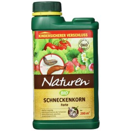 Naturen Organic Snail Grain Forte, Bait Granules for Snail Control in the Garden and Greenhouse, 200 m², 600 g Shaker