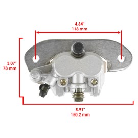 Celox For Yamaha Rhino 700 YXR700 4X4 2008-13 Rear Brake Caliper and Disc Rotor W/Pads