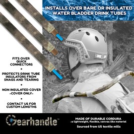 A-TACS Non-Insulated Drink Tube Sleeve. Camo Your Tactical Hydration Backpack Bare or Insulated Water Bladder Drink Tube Hose Covers. (36" Inches, A-TACS AU)