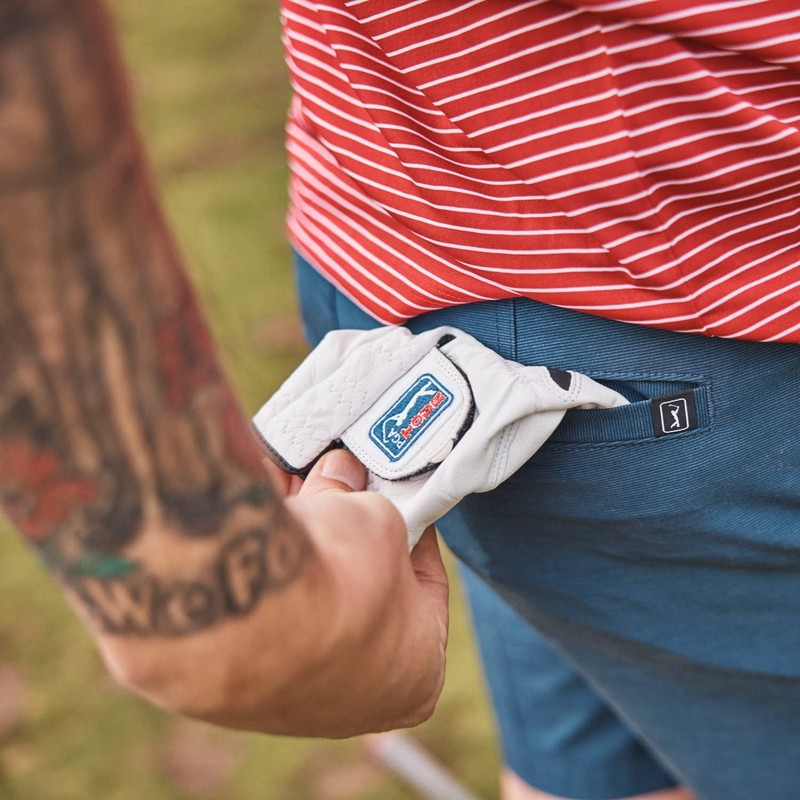 PGA Tour Men's Leather Glove - Left, Bright White, S