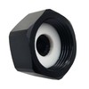 Nitrous Bottle Nut Adapter with Washer (Black, 4AN)