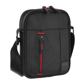 BARRENS Men's Small Shoulder Bag, Men's Crossbody Bag, Waterproof Men's Bag Made of 1680D Polyester, Men's Bag, Suitable for Business, Work and Travel, black